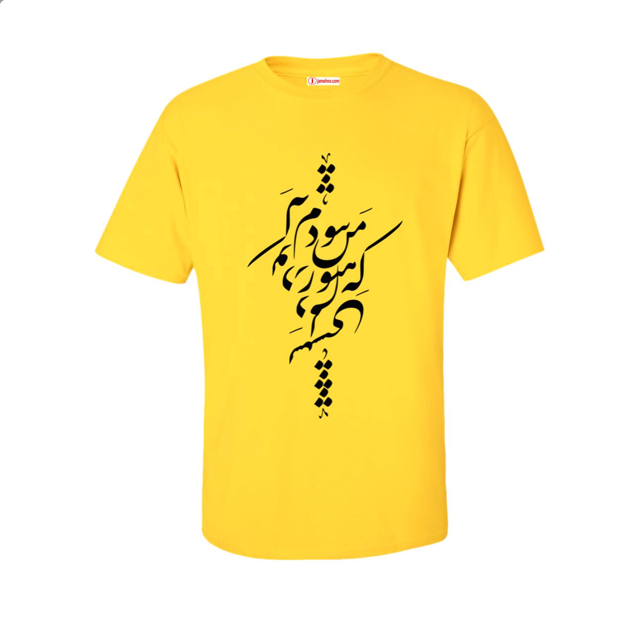تیشرت ایرانی طرح دار طرح شعر در دلم نشستی | جامه نو